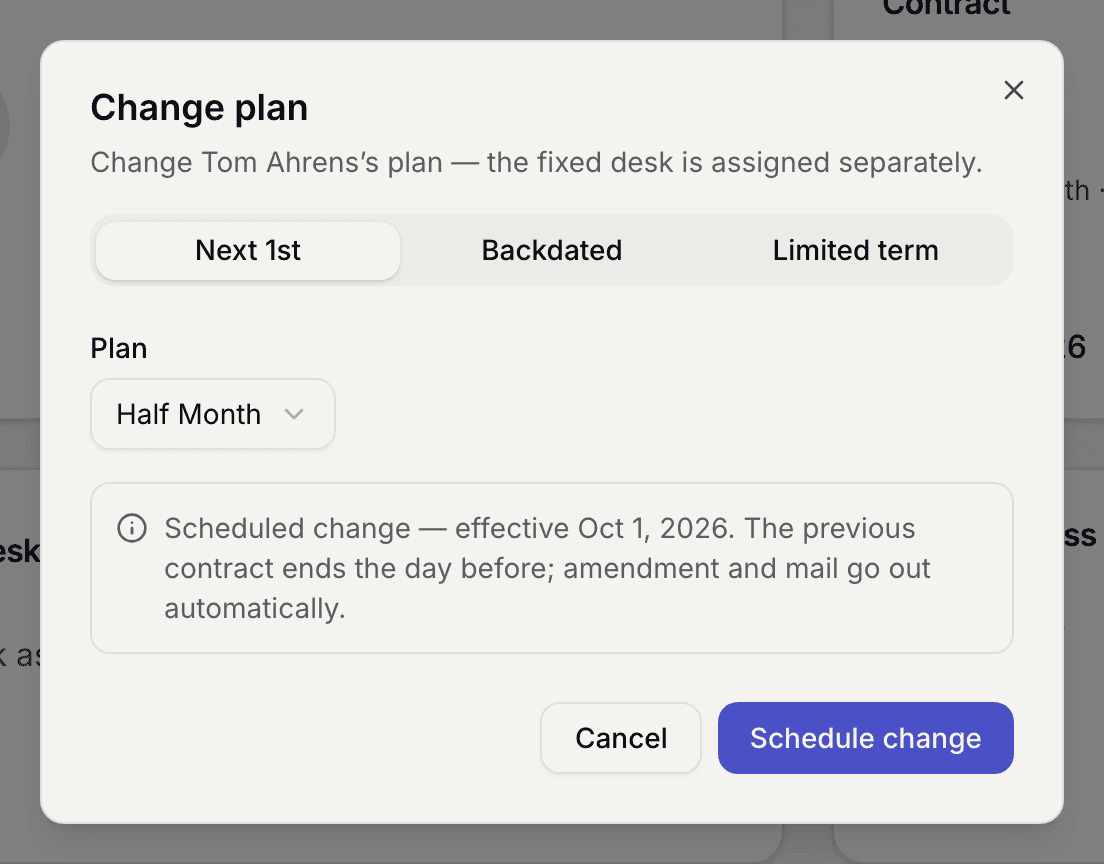 A member's contract with the plan picker