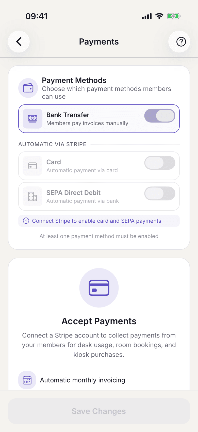 Payment Methods with Bank Transfer, Card and SEPA Direct Debit