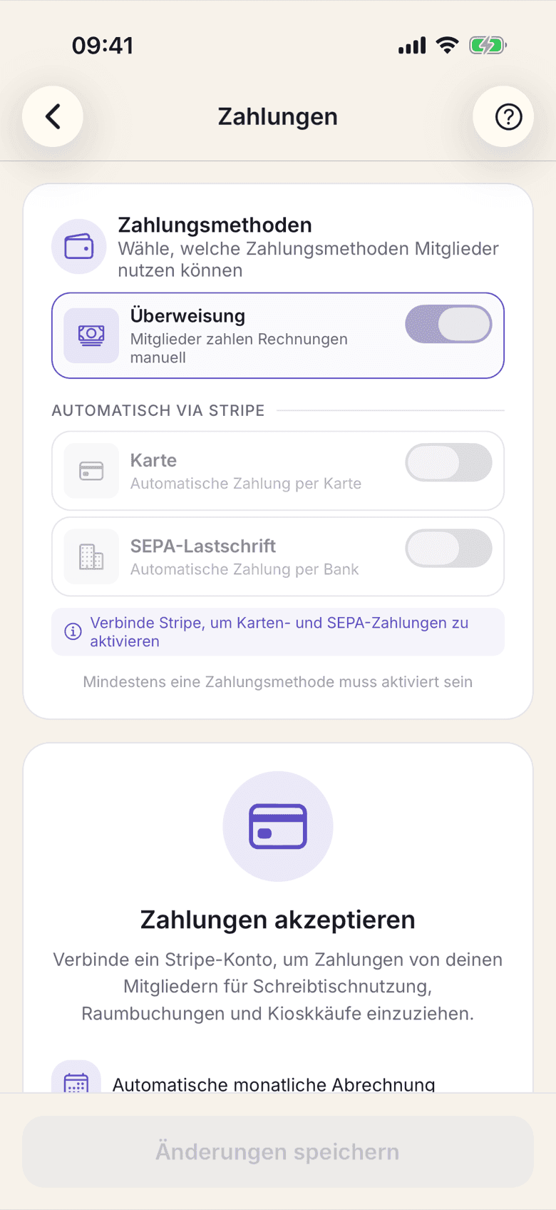Zahlungsmethoden mit Überweisung, Karte und SEPA-Lastschrift
