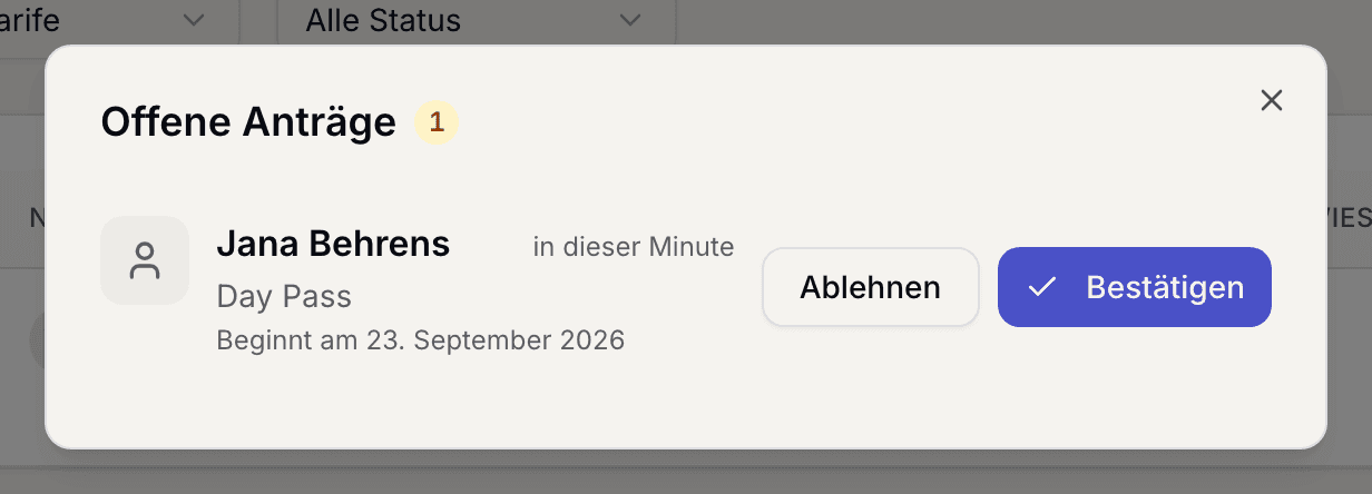 Offene Anträge mit einem wartenden Antrag