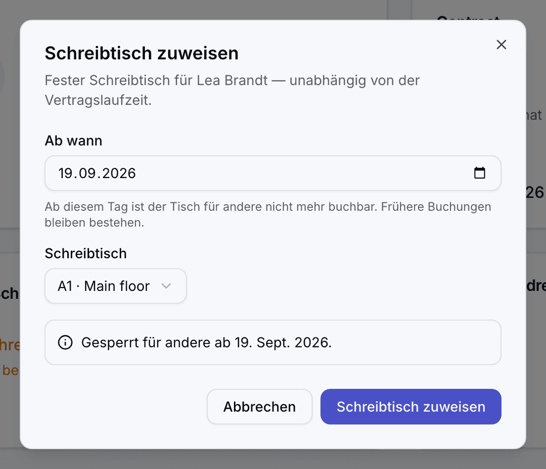 Vorschau mit den betroffenen Buchungen und der Bestätigung
