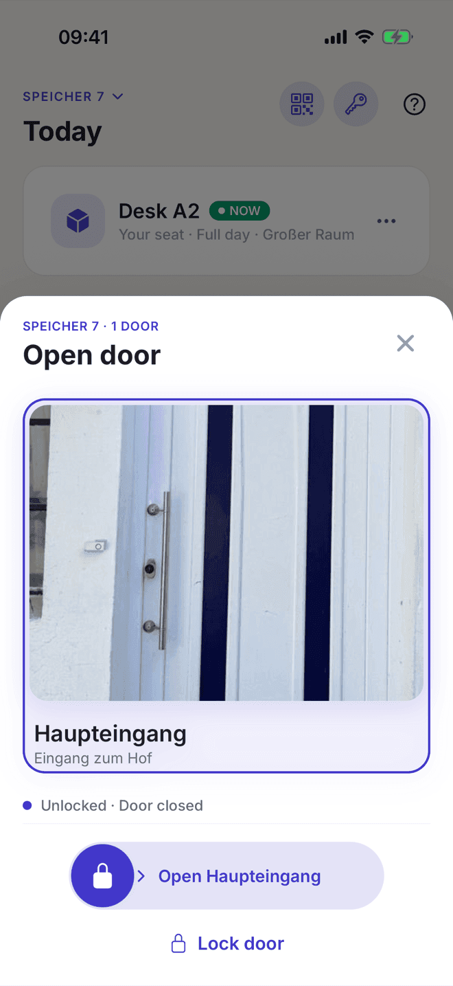 Open the door